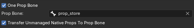 One Prop Bone controls
